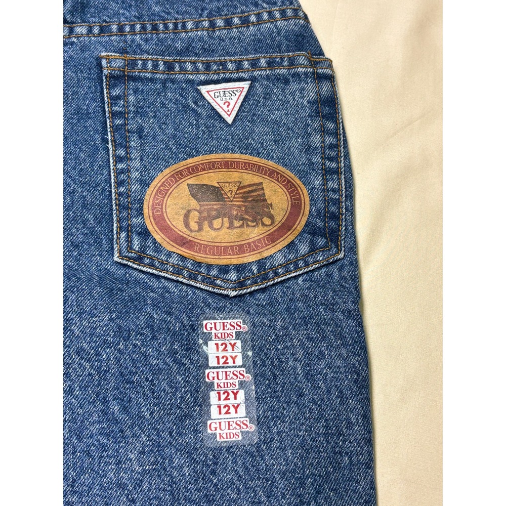 NWOT Vintage 90/80s Guess Jeans 12 Medium Wash Straight Leg Denim USA 24x28 - Picture 9 of 14